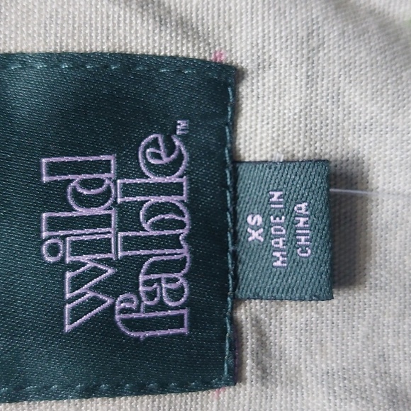 Wild Fable Womens Cropped Jacket Canvas Green Floral Size XS - Picture 9 of 9